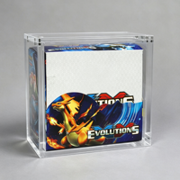 Boîte de présentation en acrylique PMMA transparente, vitrine anti-poussière en plexiglas, découpe laser, logo personnalisé pour figurines et objets de collection