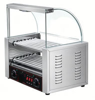 Machine à griller les saucisses XJD-7 professionnelle à 7 tubes en acier inoxydable avec étagère pour snack-bar