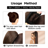 7JHH WIGS Queue de cheval synthétique 85 CM Blond Mèches Ondulées Effet Mouillé - Fibre Haute Température Densité 150% Finition Mate Naturelle