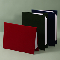 Porte-diplôme en velours doux, personnalisable avec logo, pour certificat de récompense, couverture de présentation de documents