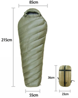 Sac de couchage pour adultes, 90% duvet de canard blanc, style momie, très gonflable, personnalisable, confortable, pour le camping en plein air, portable, chaud pour l'hiver