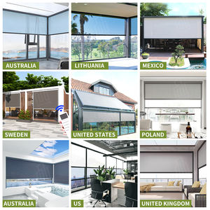 Store enrouleur extérieur motorisé automatique étanche Cortinas Para extérieur <span class=keywords><strong>Pvc</strong></span> Patio écran balcon jardin <span class=keywords><strong>terrasse</strong></span> stores enrouleurs - Product Image 4