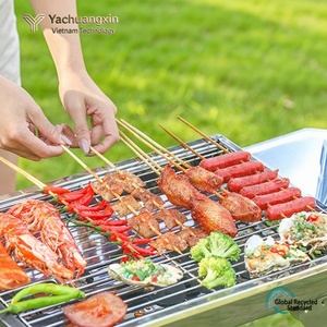 Iron Outdoor Charcoal Grill Folding <b>BBQ</b> Stove with Tool Holder 35.5cm X 10.5cm for Portable Cooking - Product Image 3