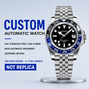 Montre personnalisée avec logo OEM, faible MOQ, luxe, mouvement automatique <span class=keywords><strong>NH35</strong></span>, mécanique, acier inoxydable 316L, montre-bracelet homme - Product Image 1