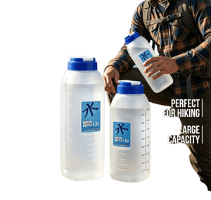 1.2L BPA Free Sports Water Bottle Large Capacity Portable PP Direct <b>Drinking</b> Flip Cap Carabiner <b>Measurement</b> Scale Gym Camping - Product Image 1