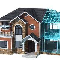 Maisons de luxe en acier léger - Robustes, durables, résistantes aux tremblements de terre et au vent, écologiques, anticorrosion, personnalisables, construction rapide, fabrication chinoise