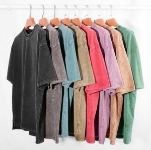 100% Cotton 230grams Blank T-shirts Custom Drop Shoulder Heavy Weight Washed Vintage Mens <b>TShirt</b> - Product Image 2