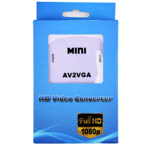 D1365 <span class=keywords><strong>Full</strong></span> 1080P RCA AV a VGA hembra adaptador av2vga convertidor de video con enchufe de <span class=keywords><strong>audio</strong></span> de 3,5mm - Product Image 4