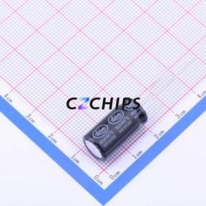 Condensateur électrolytique en aluminium à montage traversant RGA222M1CBK-1020, composant à montage traversant THT, D10xL20mm 2200uF 20% 16V 5mm - Product Image 2