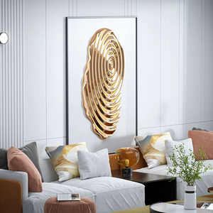 Decorazione da parete in stile Art Deco con decorazione da parete in acciaio inossidabile irregolare astratte di nuova tendenza - Product Image 5
