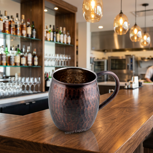Handcrafted Copper Moscow Mule <b>Mug</b> Hammered Finish Vintage Style Eco-Friendly Heat Resistant for Cold Drinks Party Use Gift <b>Box</b> - Product Image 5