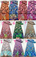 Tissu en dentelle à sequins de haute qualité, dentelle française brodée, dentelle africaine à sequins pour robe de soirée