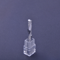 Fraise à graver miniature en carbure de tungstène de qualité industrielle KWS / Outil de fraisage CNC pour le bois avec personnalisation OEM, revêtement TiAlN, HRC65