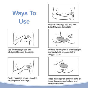 مريح ضوء BPA الشحن المحمولة قابلة للشحن مدلك الثدي دفئا متعددة الوظائف الرضاعة تدليك - Product Image 5