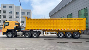 Fabricante Chino de Semirremolques Volquete Trasero de 4 Ejes, 40-80 Toneladas, en Forma de U, Ajustables y Personalizados, para Transporte de Carbón, Arena y Tierra - Product Image 2