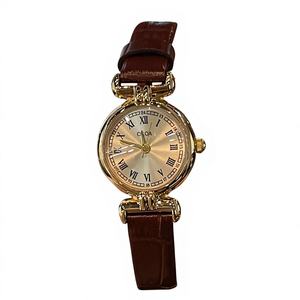 Reloj de Cuarzo de Lujo para <span class=keywords><strong>Mujer</strong></span> 2026, Esfera Redonda de 23 mm, Correa de Cuero Genuino, Resistente al Agua 3ATM, Reloj de Pulsera Moderno para Dama - Product Image 1
