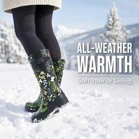 Bottes de pluie en caoutchouc pour femmes, douces et confortables, imprimé floral botanique, imperméables, légères, pour le jardinage en extérieur, vente en gros