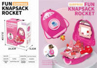 Sac à dos fusée personnalisé pour jeu d'imitation, sac de rangement portable, kit de jeu éducatif préscolaire, cartable pour jeu de rôle, intérieur/extérieur pour enfants