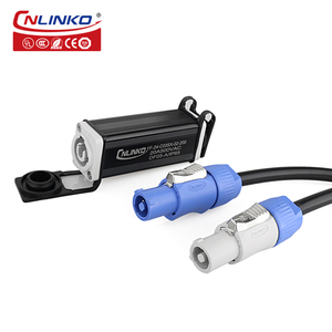 Cnlinko M24 Twist Khóa chốt nối đen khóa 3 cực powercon nam cắm 3 pin 20A Điện pins - Product Image 3