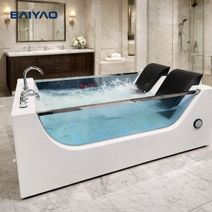 Baignoire <span class=keywords><strong>Jacuzzi</strong></span> Moderne BaiYao pour 2 Personnes, Bain à Bulles d'Air avec Jets d'Air - Product Image 4