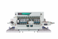 Motor Pompa Gigi Penggiling Tepi Ganda Kaca Otomatis Kontrol Servo PLC Komputer Merek ZXM Kapasitas Besar Akurat Kecepatan Tinggi