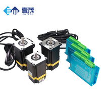 Kit de contrôle de moteur pas à pas hybride NEMA 24 série EMTECH 60 mm avec servomoteur, pilote et kit CNC, DC48V, couple 2,8-4,8 Nm, certifié CE