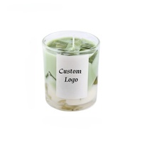 Luxuriöse Duftkerze mit Eigenem Logo aus Sojawachs mit Eiskaffee-Matcha-Duft und Realistischem Eiswürfel-Dekor Kreative Halloween-Feiertagsdekoration für Zuhause