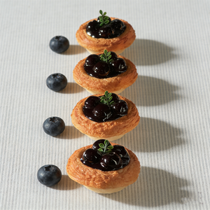 Modèles de moules à tartelettes écologiques en plastique pour 4 tartelettes aux myrtilles, au chocolat et aux fruits frais, présentoir en aluminium pour aliments - Product Image 4