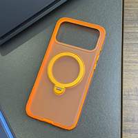 Casing Magnetik 3000 Gauss dengan Ring Holder untuk iPhone 18 Pro 17 16 15, PC Frosted Tebal 2.6mm, Anti Benturan, Dilengkapi Kickstand