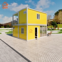 DXH Fabricants Dortoir Personnalisé en Duplex, Immeuble de Deux Étages, Villa, Maison Modulaire Détachable en Conteneur Plat