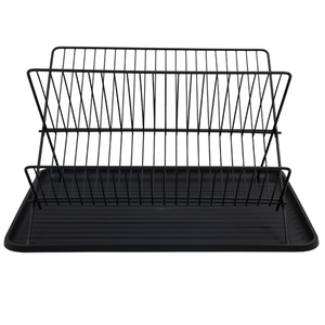 Storage Holders & Racks Kitchen Accessories Organizer Metal Dish Drying Rack With Drainboard Set