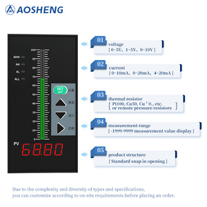Цифровой панельный измеритель с графическим дисплеем, высокояркий светодиодный индикатор уровня, поддерживает все входные сигналы, пластиковые промышленные панели управления - Product Image 2