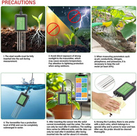 Testeur numérique 7-en-1 Type-C pour analyse de la température et de l'humidité du sol, EC, NPK, pH, IP68, pour l'agriculture, le jardinage et l'élevage