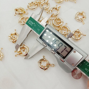 <span class=keywords><strong>Fermoir</strong></span> à boucle de marin en plaqué or 18k, 10 pièces de haute qualité, pour la fabrication de bijoux, <span class=keywords><strong>fermoir</strong></span> à bout de cordon, pour collier ou <span class=keywords><strong>bracelet</strong></span>, 17 mm - Product Image 6