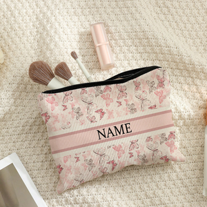 Sac de maquillage de voyage de luxe rétro personnalisé avec <span class=keywords><strong>logo</strong></span> et nom, en toile, fermeture éclair, résistant à l'eau, capacité moyenne, poignée souple - Product Image 4