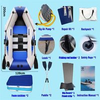 SOLAR MARINE 200cm 2 personnes Kayak de tourisme gonflable pour adultes Portable 6.5ft bateau gonflable radeau sauter Sport Kayak canoë