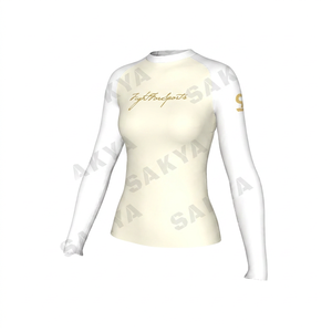 Design Your Own SAKYA Brand High Quality Cheap Polyester Spandex Quick Dry Long Sleeves Jiujitsu BJJ <b>Women</b> <b>Rashguard</b> MMA - Product Image 2