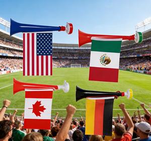 Corne de supporter en plastique personnalisée drapeau national USA Canada Mexique pour le match de football 2026 – Nouveauté très demandée - Product Image 6
