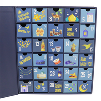 Couronne gagner vide boîte de calendrier de l'avent de Noël pour chocolat emballage cadeau cosmétique boîte en carton avec 24 tiroirs boîtes en papier