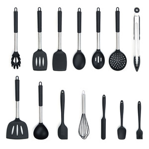 Kitchenware Set 13 Pc Silicone Spatulas Stainless Steel Handles Heat Resistant <b>Cooking</b> Tools Spoon And Spatula <b>Kit</b> - Product Image 4