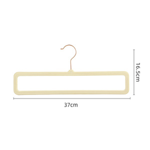 Cintre floqué personnalisé en gros, en ABS, velours fin, sans couture, épaissi, pour suspendre vêtements et pantalons dans la garde-robe, cintre floqué pour chemises - Product Image 6