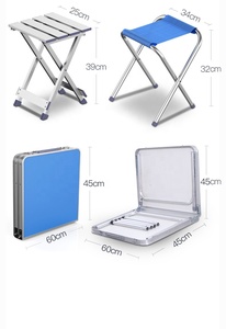 HISPEED Table de Camping Pliante en Aluminium pour Repas en Extérieur, Hauteurs 35cm/70cm, Table de Pique-nique Pliable - Product Image 4
