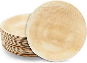 Platos Redondos de Hoja de Areca de 10 Pulgadas |   Platos Desechables Biodegradables Ecológicos - Product Image 2