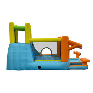 Structure gonflable rapide pour enfants avec toboggan, mur d'escalade, obstacles, trampoline et piscine à balles pour intérieur et extérieur - Product Image 6
