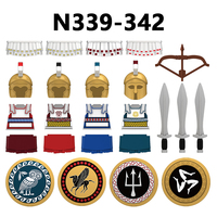 Vente en gros de figurines miniatures d'Athéniens et de Spartiates de l'Antiquité grecque, guerriers historiques, blocs de construction éducatifs pour enfants