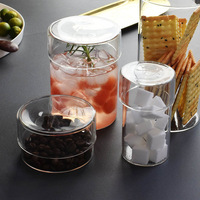 Pot de conservation en verre hermétique avec couvercle en verre, conteneur transparent épaissi pour grains de café, thé, bonbons et snacks - Vente en gros usine