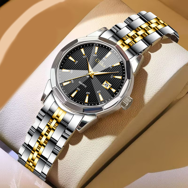 Multi Diamond Cutting Mirror Design Luxury Fashion Alloy Case Stainless Steel Band Waterproof Quartz Watch Luminous