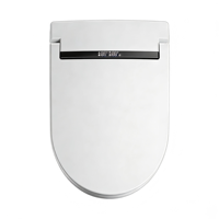 Couvre-siège de toilette chauffant intelligent en plastique durable à télécommande, couvercle de siège de toilette intelligent ultra fin à pulvérisation automatique