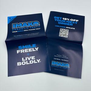 A4 kustom 200gsm warna-warni kreatif kerajinan kelas berat Modern indah bisnis kecil kecil kosmetik farmasi Leaflet cetak - Product Image 1