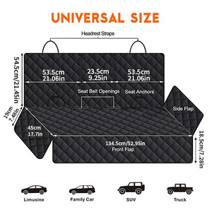 حصيرة مقاومة للماء مبطنة من البوليستر أرجوحة سفر خلفية حيوانات أليفة غطاء مقعد سيارة للحيوانات الأليفة - Product Image 3